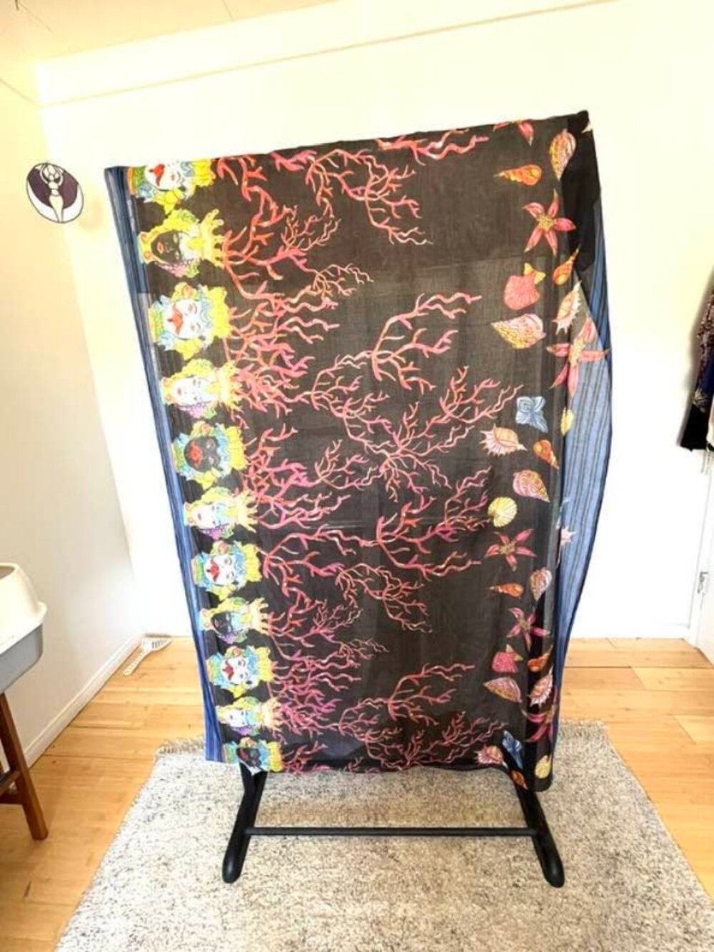 Oversized Tropical Print Fabric w/ Unique Design Coastal Whimsical Boho Festival